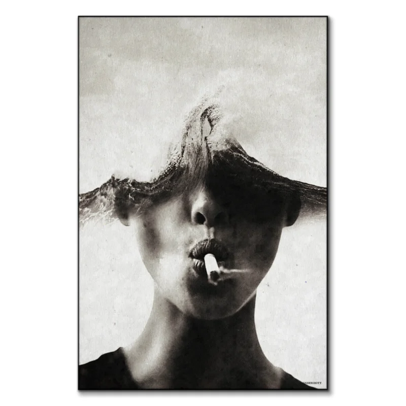 The Sound of Waves Black and White Wall Art by Underdott