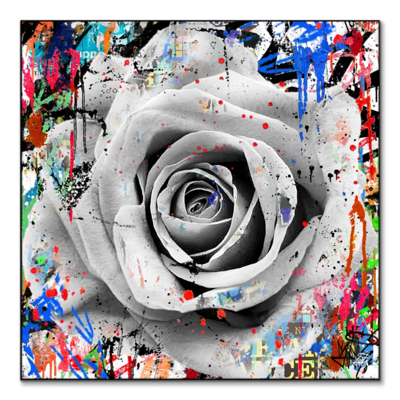 Abstract Rose Vibrant Wall Art by Seek One