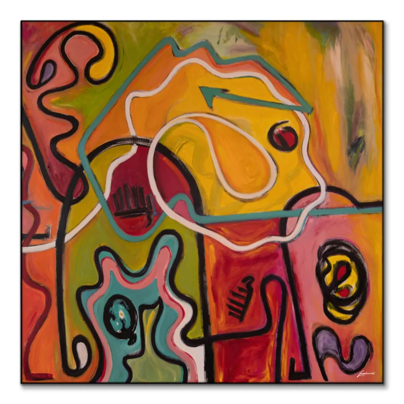 Happy Trails 2 Orange Wall Art by Bob Lombardi