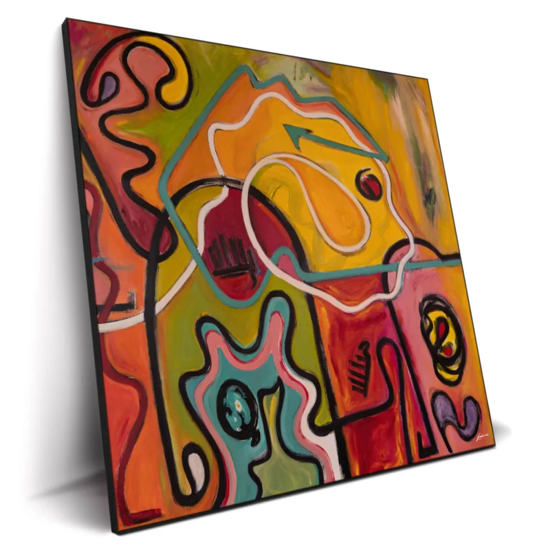 Happy Trails 2 Orange Wall Decor by Bob Lombardi