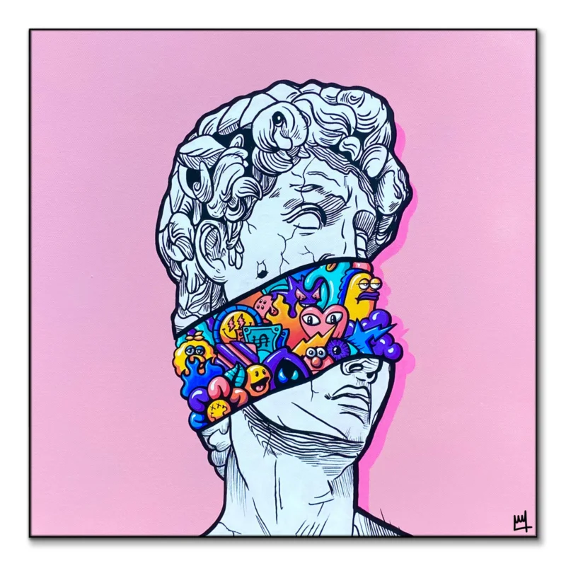 Exploring the Statue of David Vibrant Wall Art by Wegs.Art