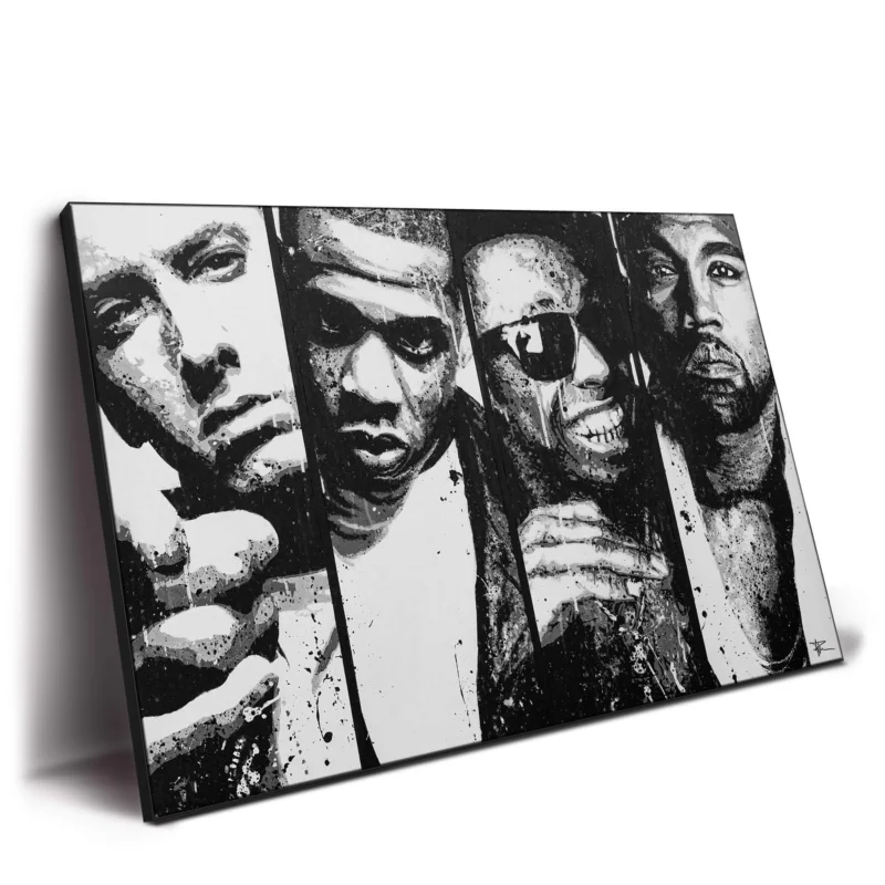Iconic Rappers Black and White Wall Decor by P Muir Art