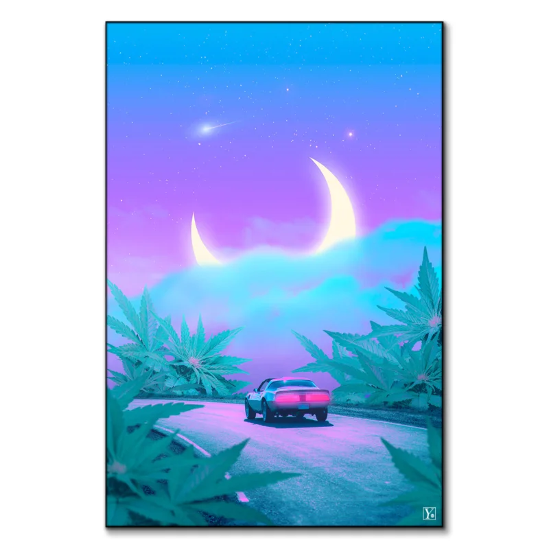 Moonweed Road Vibrant Wall Art by Yagedan