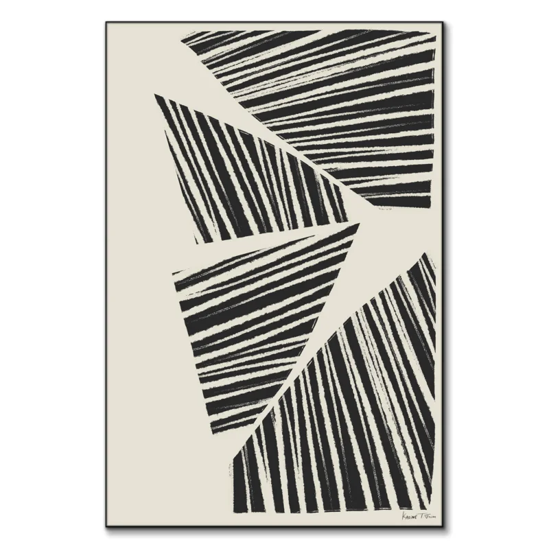 Nordic No. 8 Black and White Wall Art by Karine Tonial Grimm