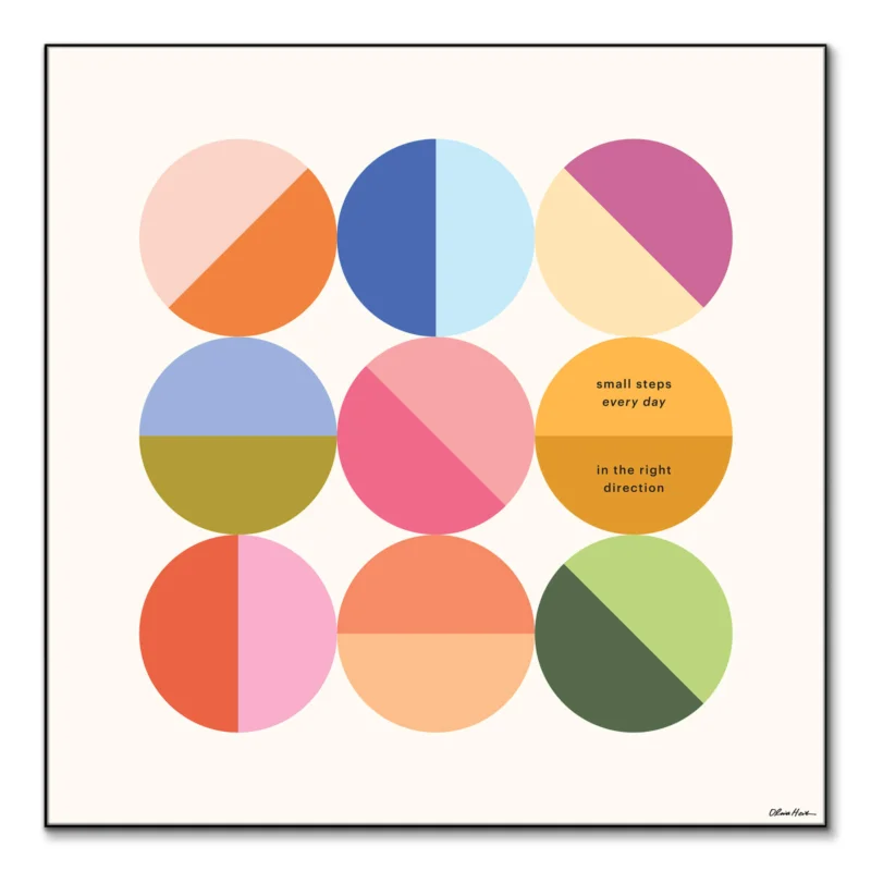 Small Steps Colorful Wall Art by Olivia Herrick