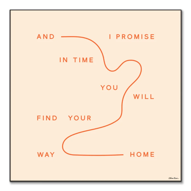 Find Your Way Home Yellow Wall Art by Olivia Herrick