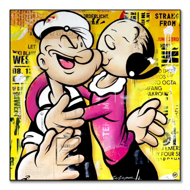 The Absence of Fear is Love Yellow Wall Art by Michiel Folkers