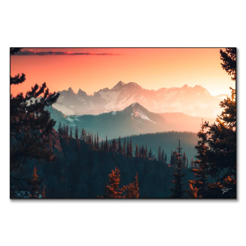 Alpine Layers Warm Wall Art by Zach Doehler