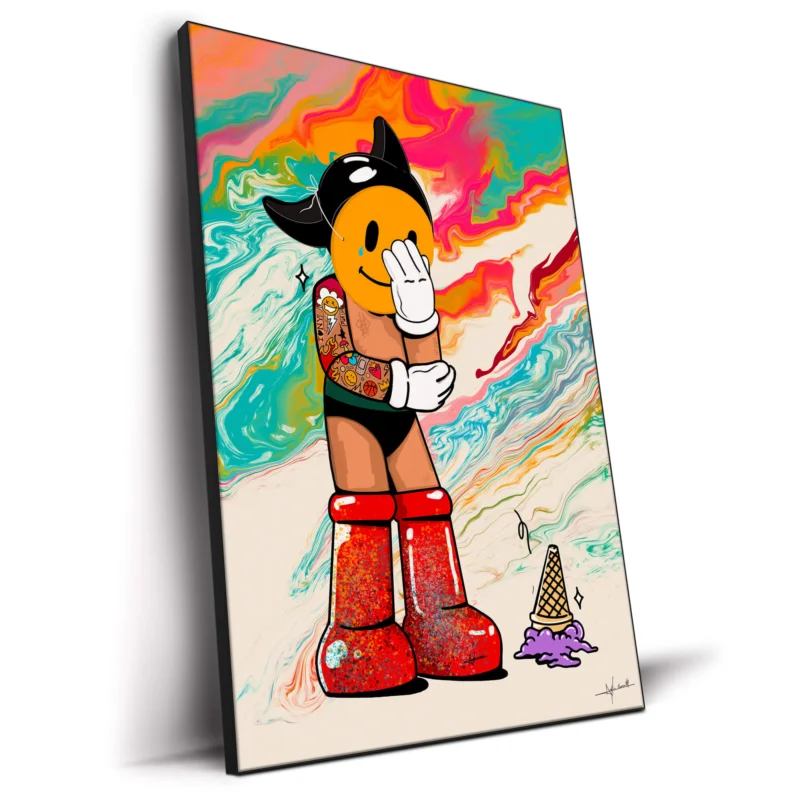 Astro Boy Meltdown Psychedelic Vibrant Wall Decor by Nuwarhol