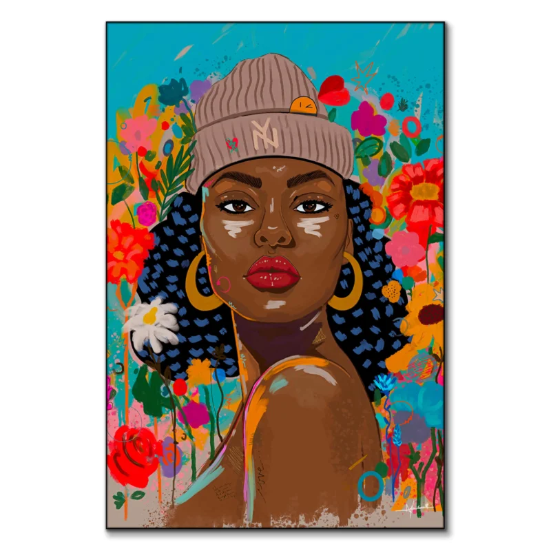 Bloomed in Concrete Vibrant Wall Art by Nuwarhol