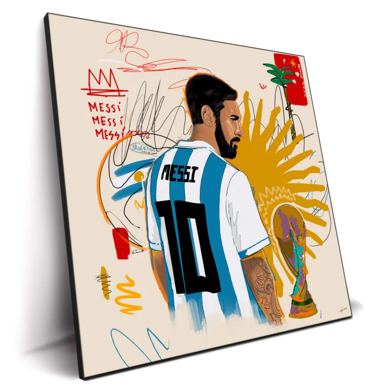 Messi Finally Vibrant Wall Decor by Nuwarhol