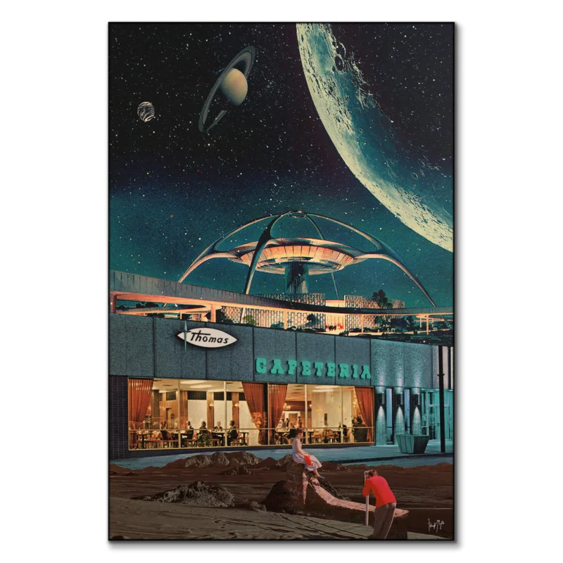 A Postcard From Year 2346 Dark Wall Art by Frank Moth