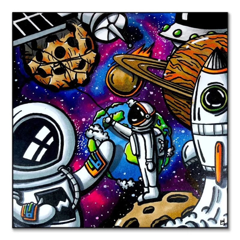 Astro-Rock Colorful Wall Art by Wegs.Art