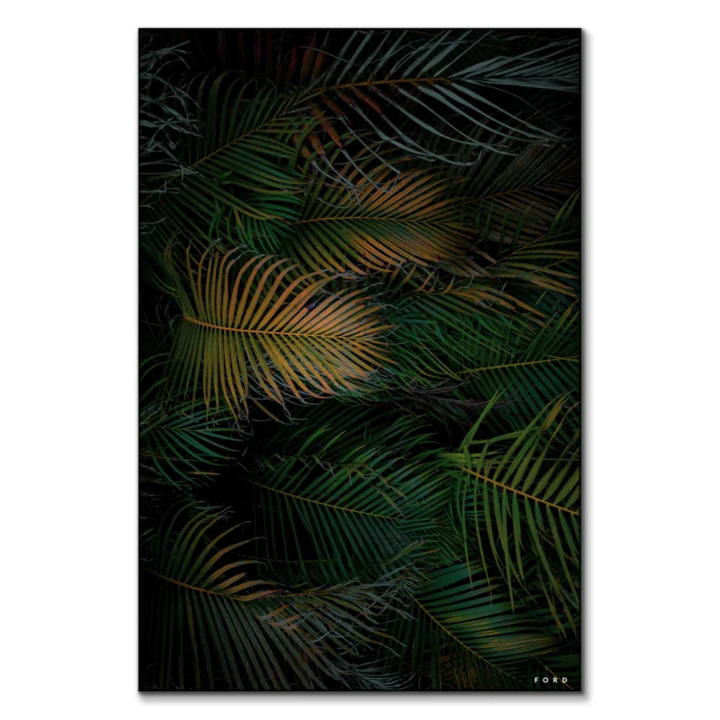 Palm Sundae View Green Wall Art by Nick Ford