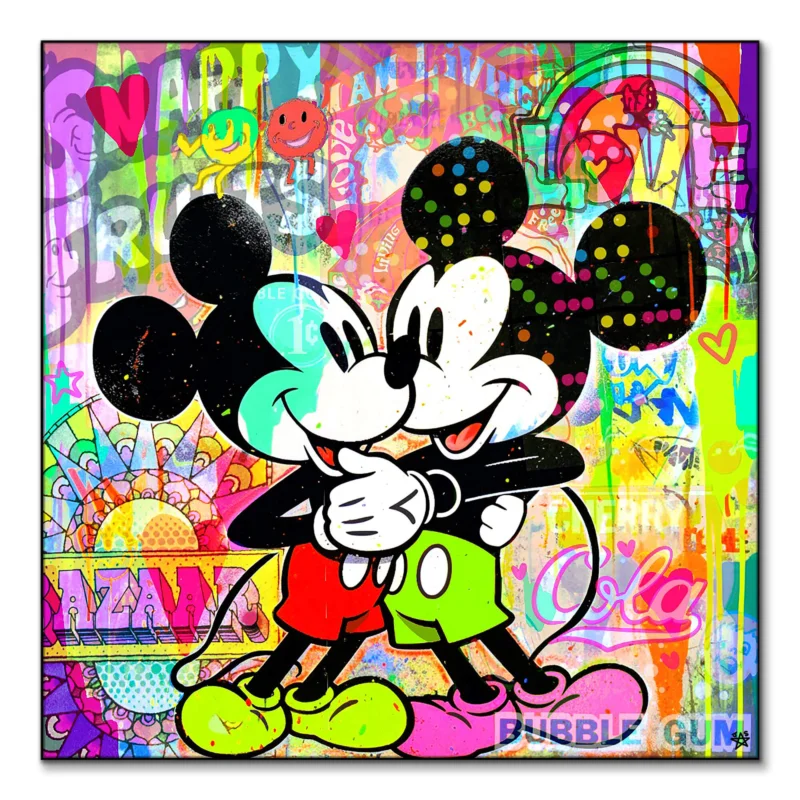 Double Vision Mickey Vibrant Wall Art by Jessica Stempel