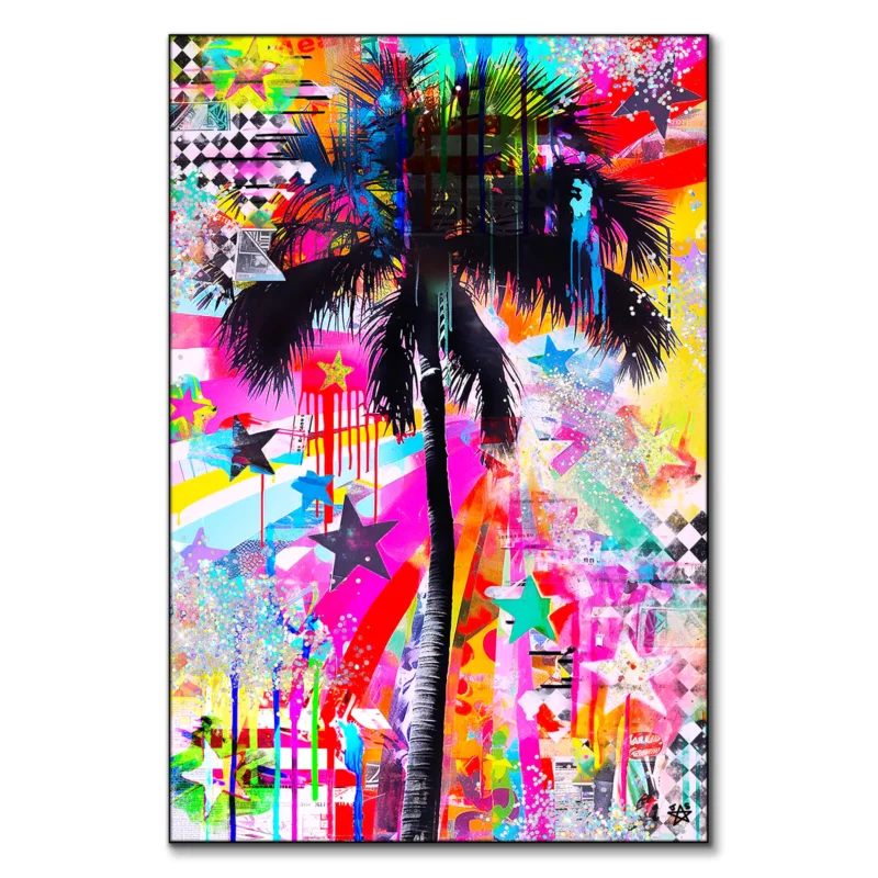 Pop Palm Tree Vibrant Wall Art by Jessica Stempel