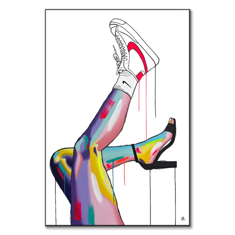 Alyssa's Kicks Colorful Wall Art by IR Artwork