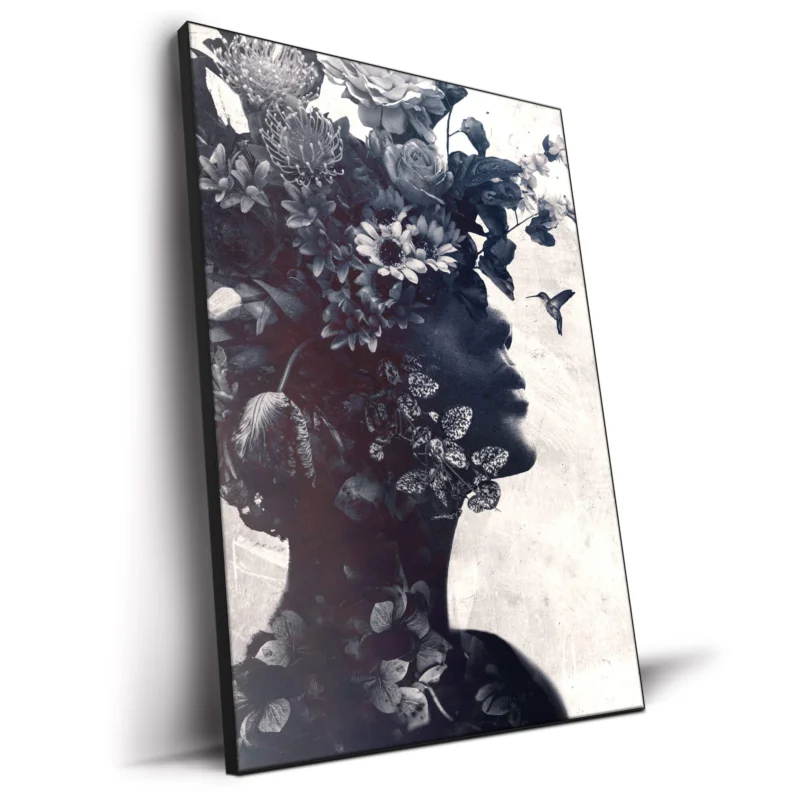 Listen Black and White Wall Decor by Seamless