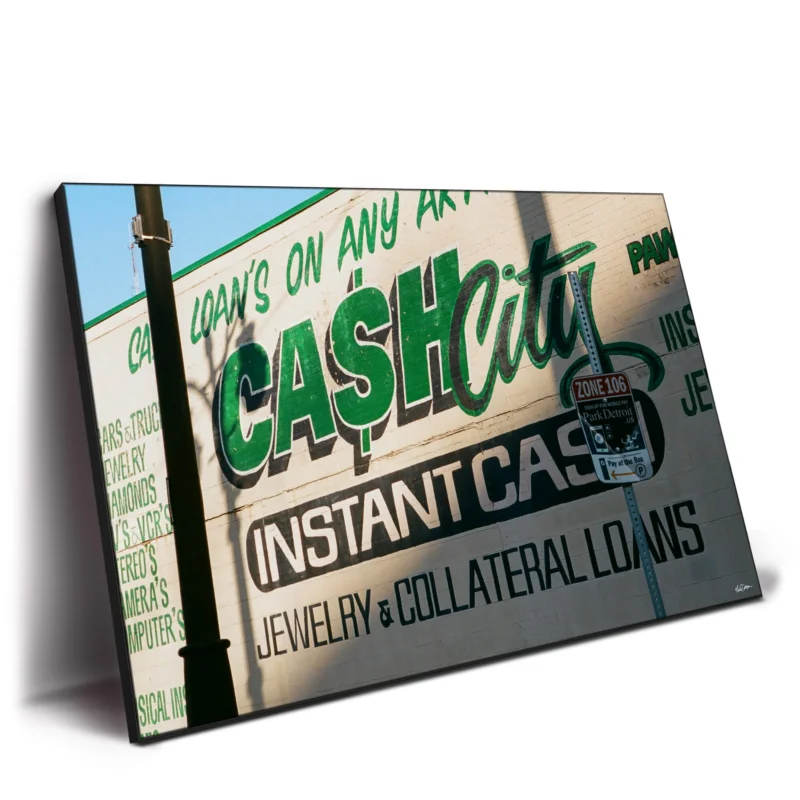 Detroit Cash City Green Wall Decor by Nicholas Dantzer